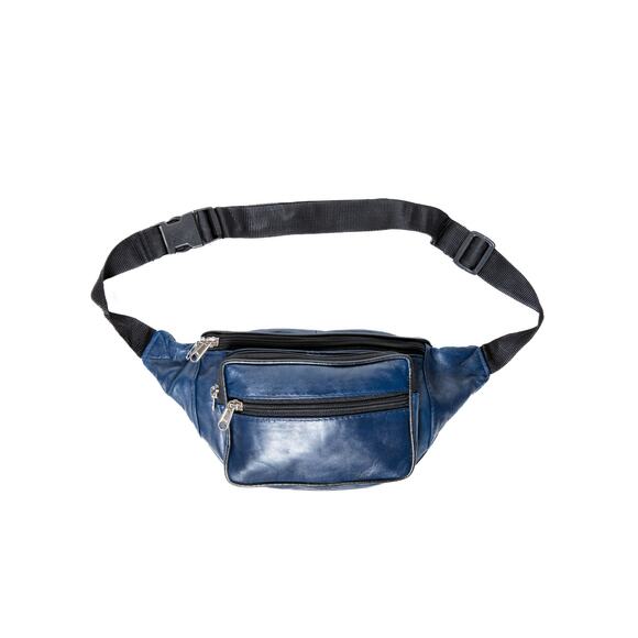 Leather Fanny Pack with Multiple Zipper Pockets for Travel & Everyday Use - Picture 1 of 6